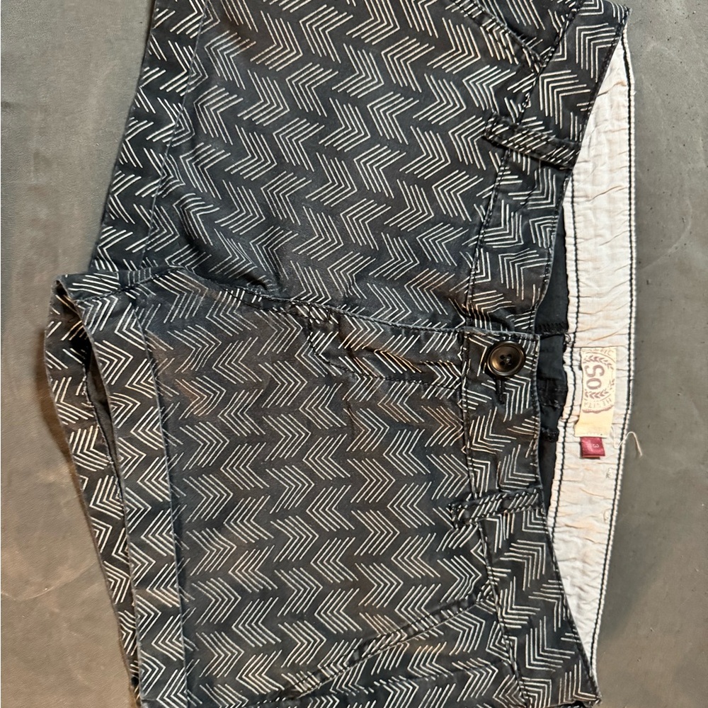 SO Black and White High Waist Women Shorts